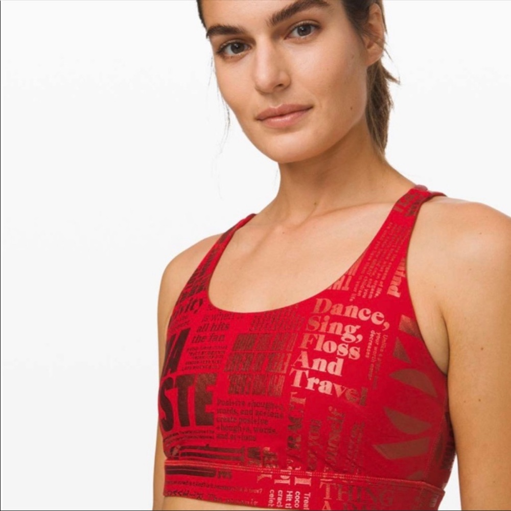Lululemon RED 20 yr Anniversary Energy Sports Bra